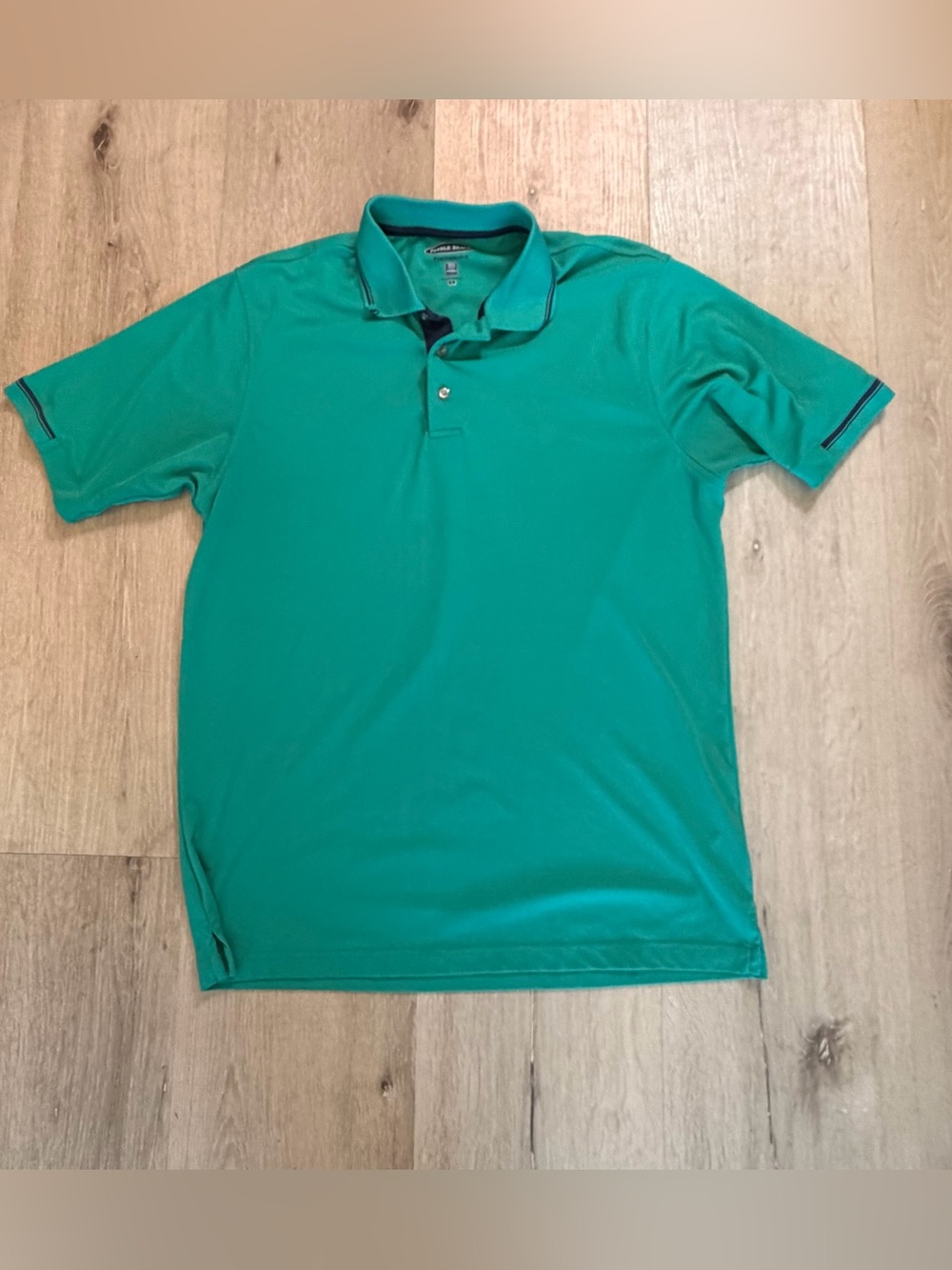 Pebble Beach Performance Golf Polo Shirt Men's Large Green Moisture Wicking